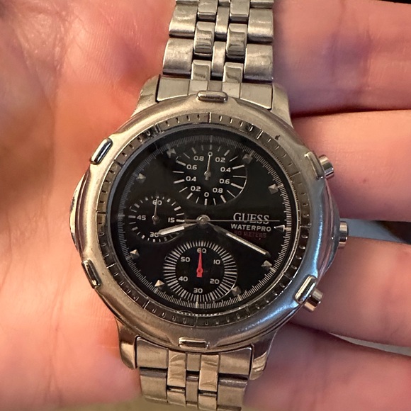 Guess Silver and Black Waterpro Watch - Picture 1 of 1